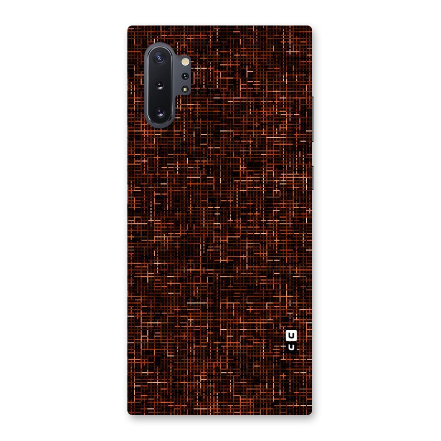 Criss Cross Brownred Pattern Back Case for Galaxy Note 10 Plus