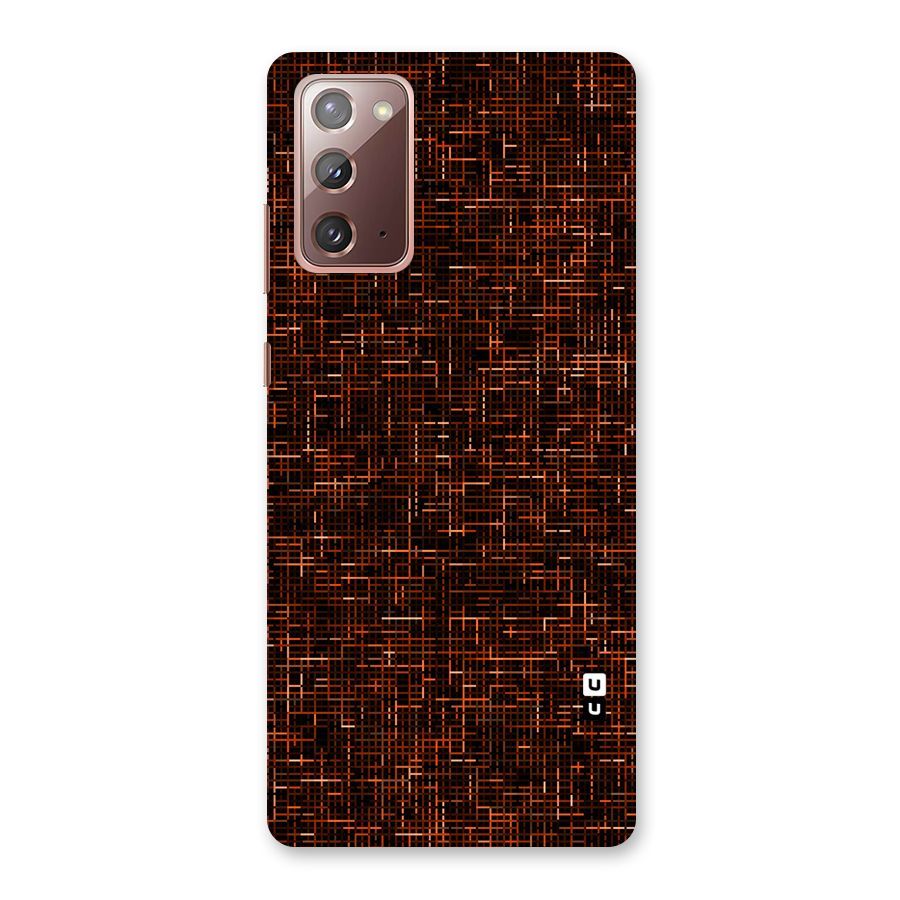 Criss Cross Brownred Pattern Back Case for Galaxy Note 20