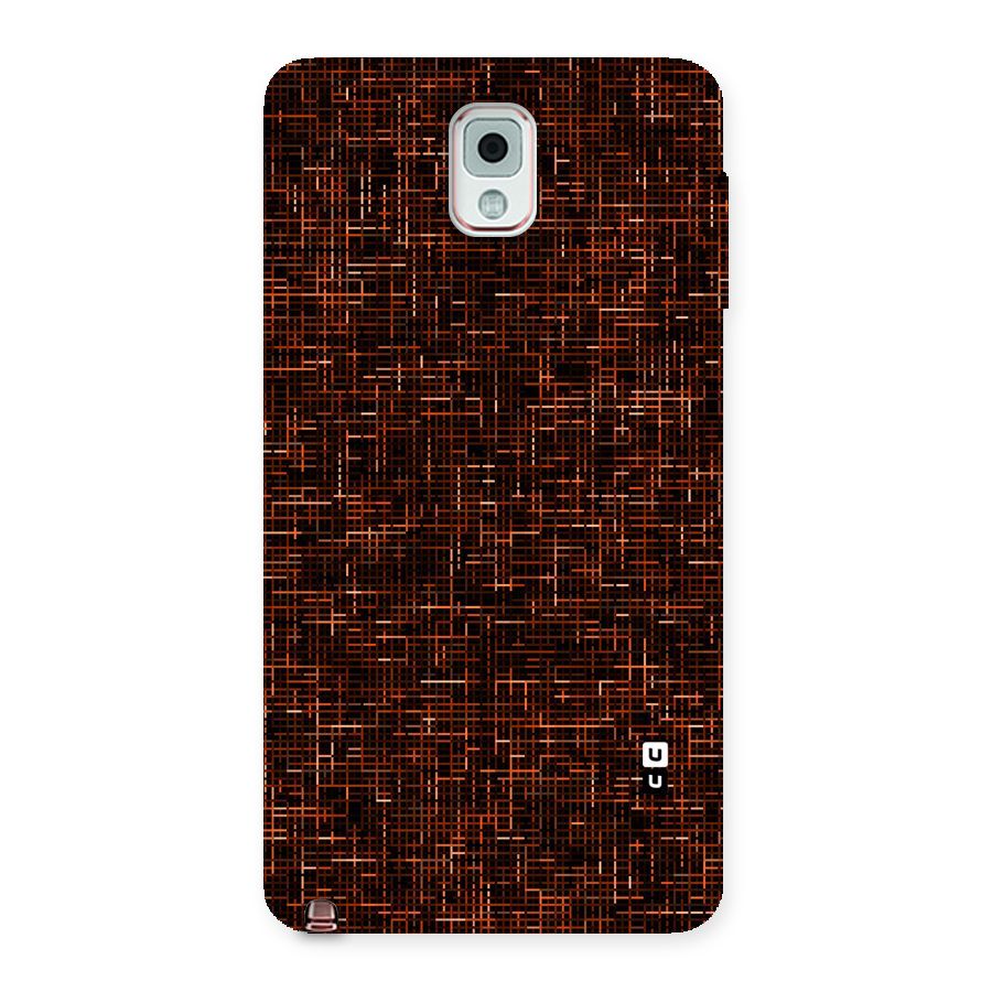 Criss Cross Brownred Pattern Back Case for Galaxy Note 3