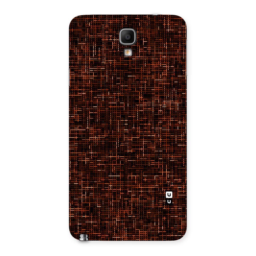 Criss Cross Brownred Pattern Back Case for Galaxy Note 3 Neo