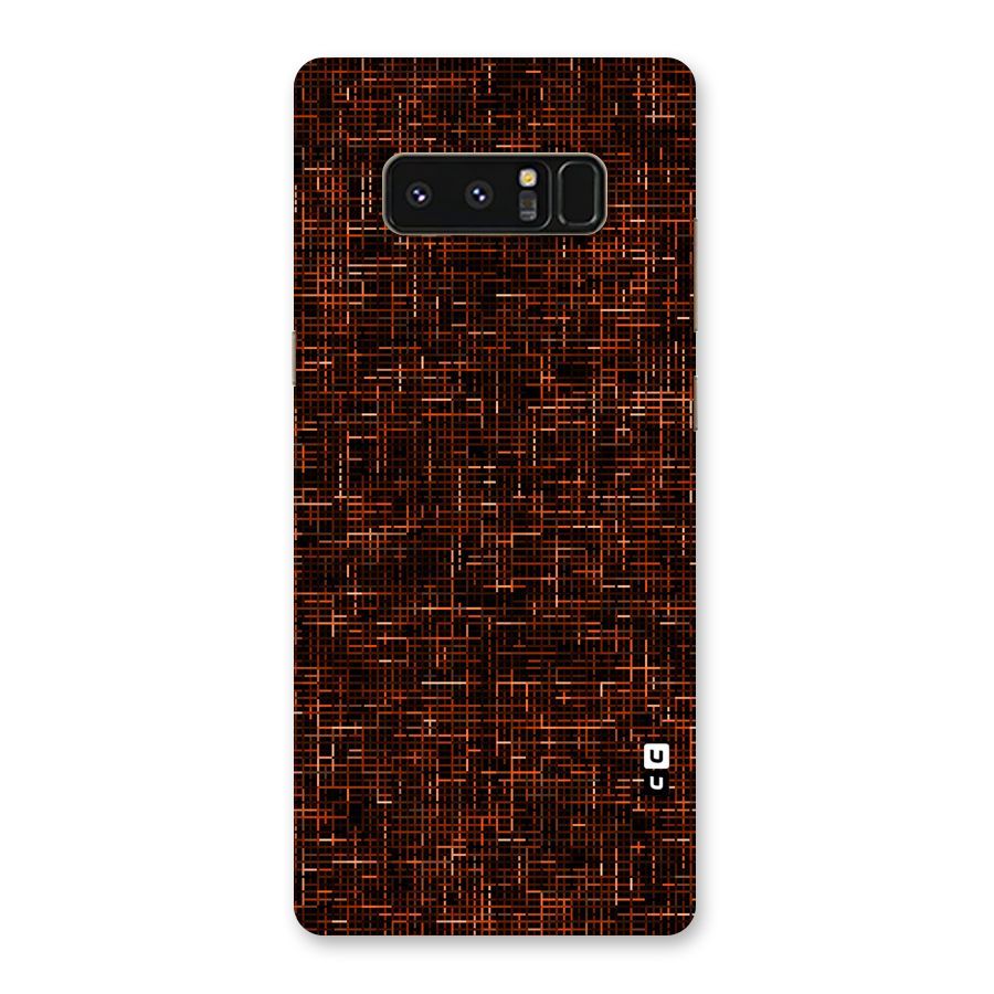 Criss Cross Brownred Pattern Back Case for Galaxy Note 8