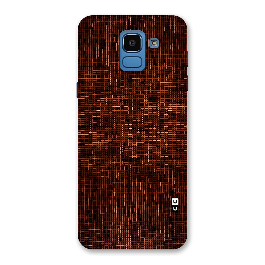 Criss Cross Brownred Pattern Back Case for Galaxy On6