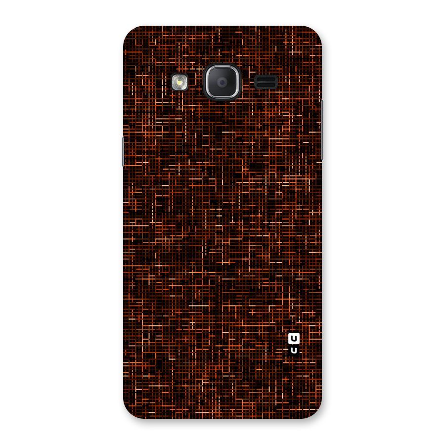 Criss Cross Brownred Pattern Back Case for Galaxy On7 2015