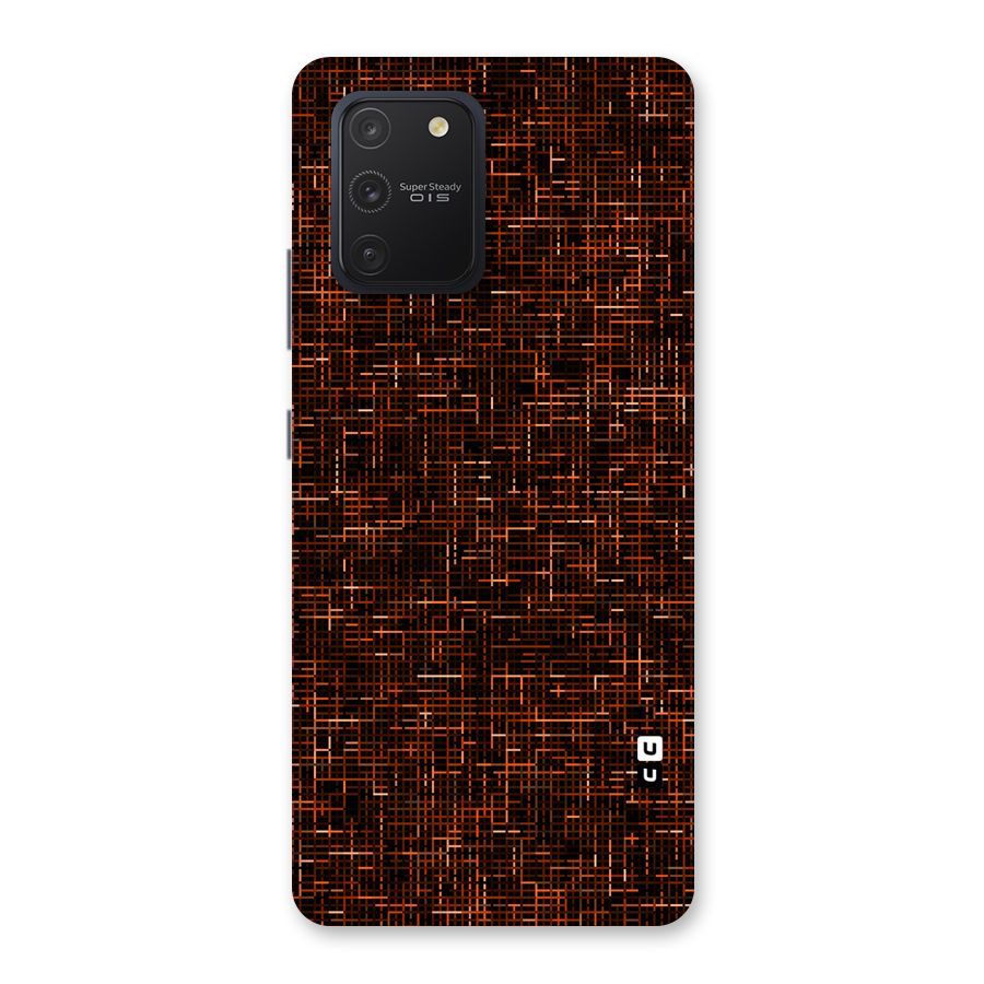 Criss Cross Brownred Pattern Back Case for Galaxy S10 Lite