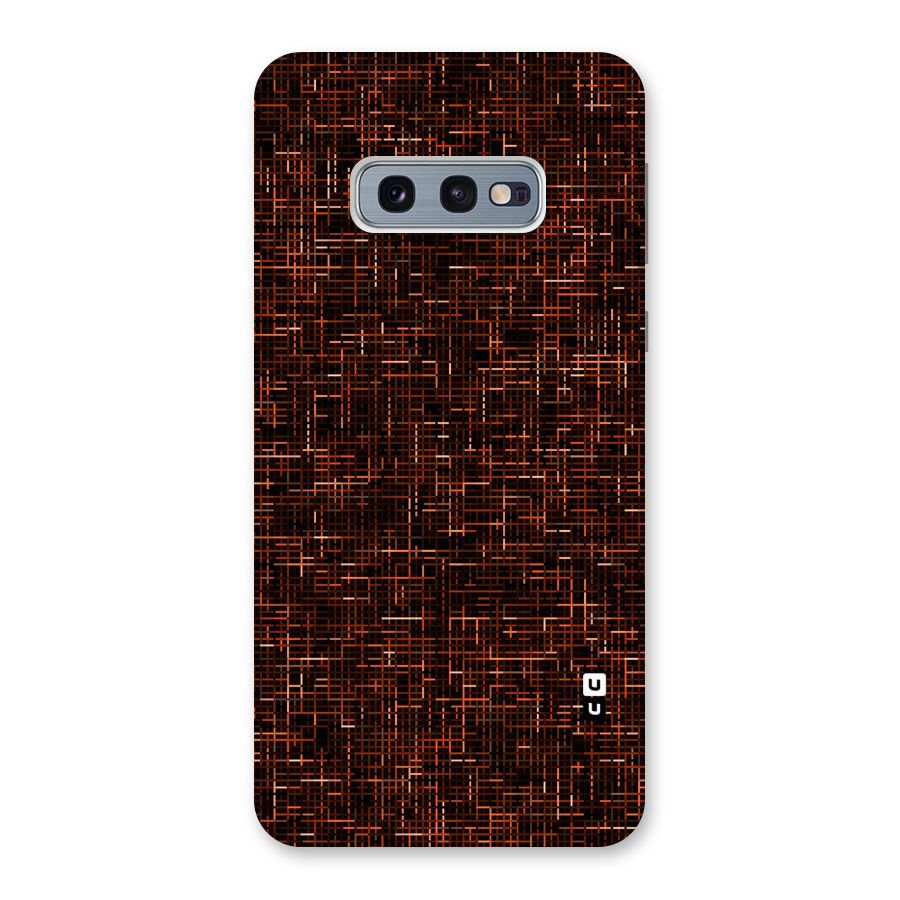Criss Cross Brownred Pattern Back Case for Galaxy S10e