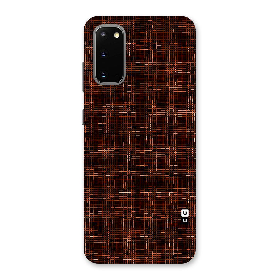 Criss Cross Brownred Pattern Back Case for Galaxy S20