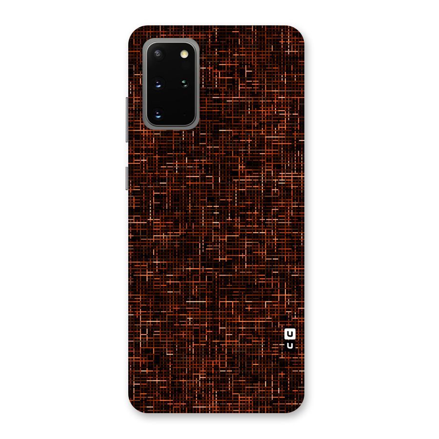 Criss Cross Brownred Pattern Back Case for Galaxy S20 Plus