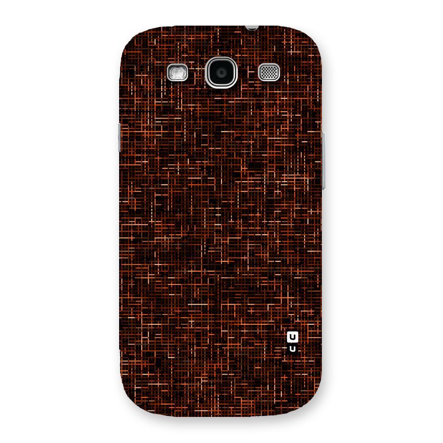 Criss Cross Brownred Pattern Back Case for Galaxy S3