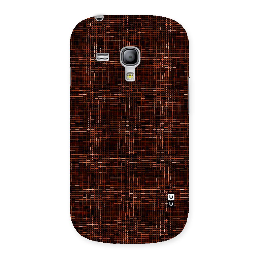 Criss Cross Brownred Pattern Back Case for Galaxy S3 Mini