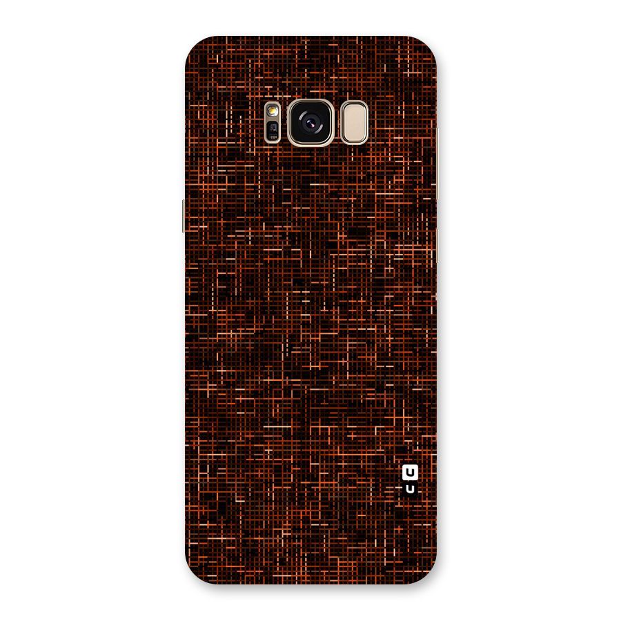 Criss Cross Brownred Pattern Back Case for Galaxy S8 Plus