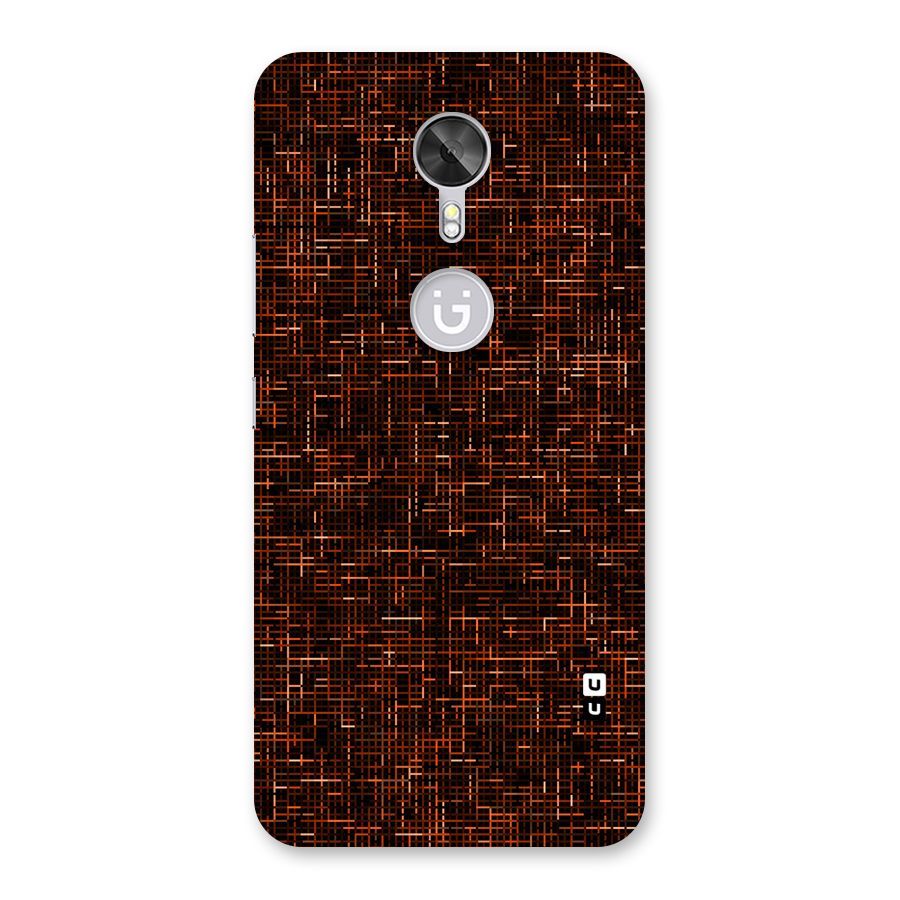 Criss Cross Brownred Pattern Back Case for Gionee A1