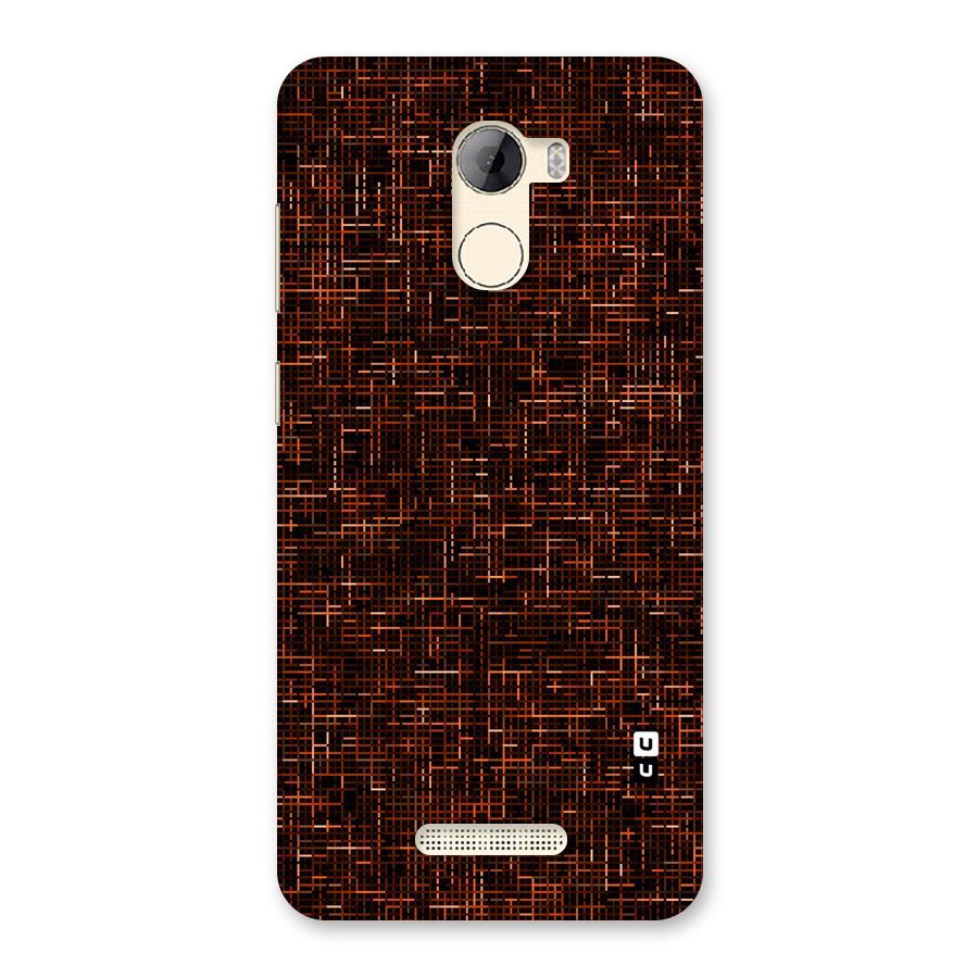 Criss Cross Brownred Pattern Back Case for Gionee A1 LIte