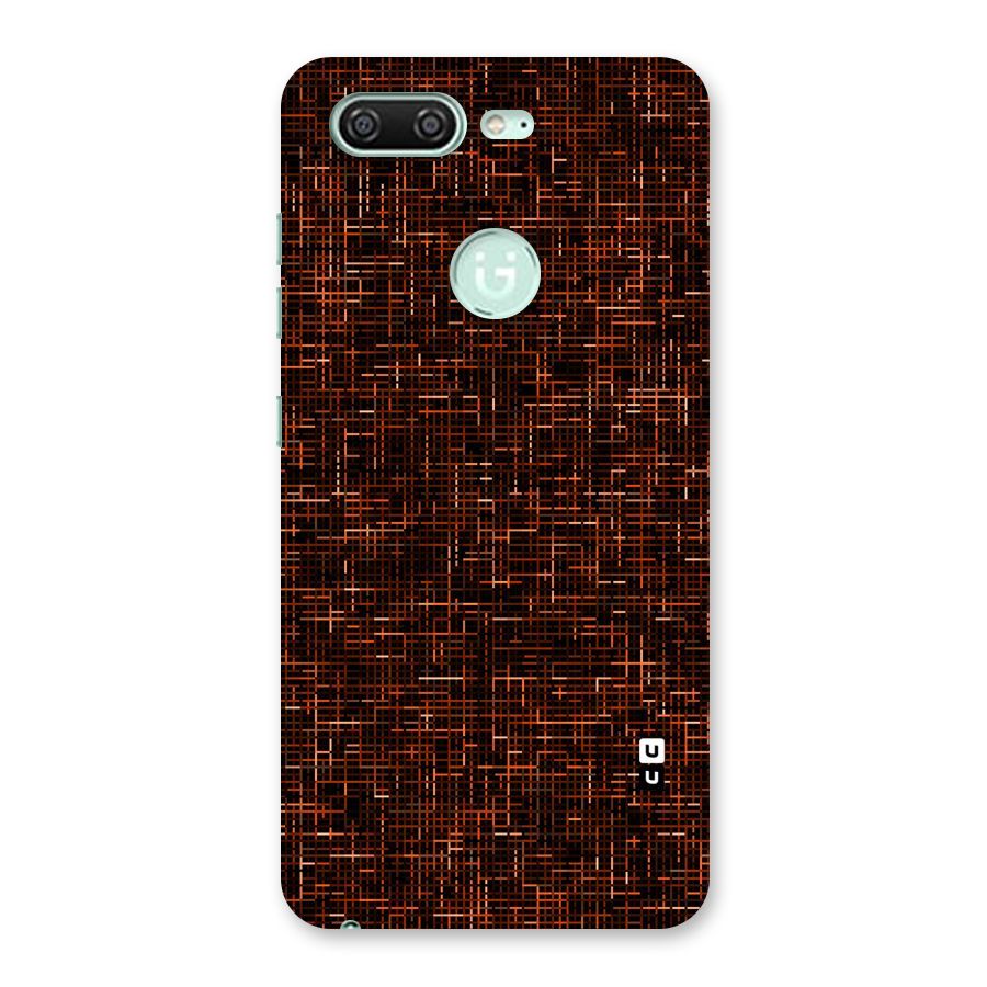 Criss Cross Brownred Pattern Back Case for Gionee S10