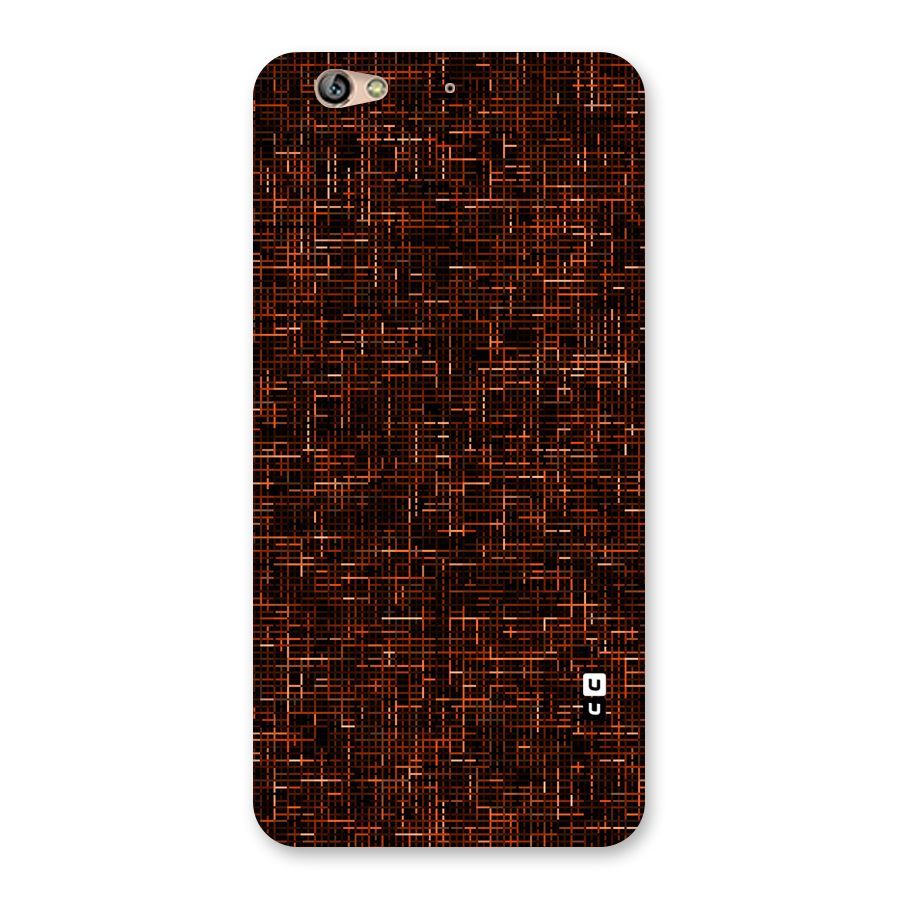 Criss Cross Brownred Pattern Back Case for Gionee S6