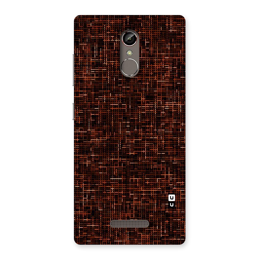 Criss Cross Brownred Pattern Back Case for Gionee S6s