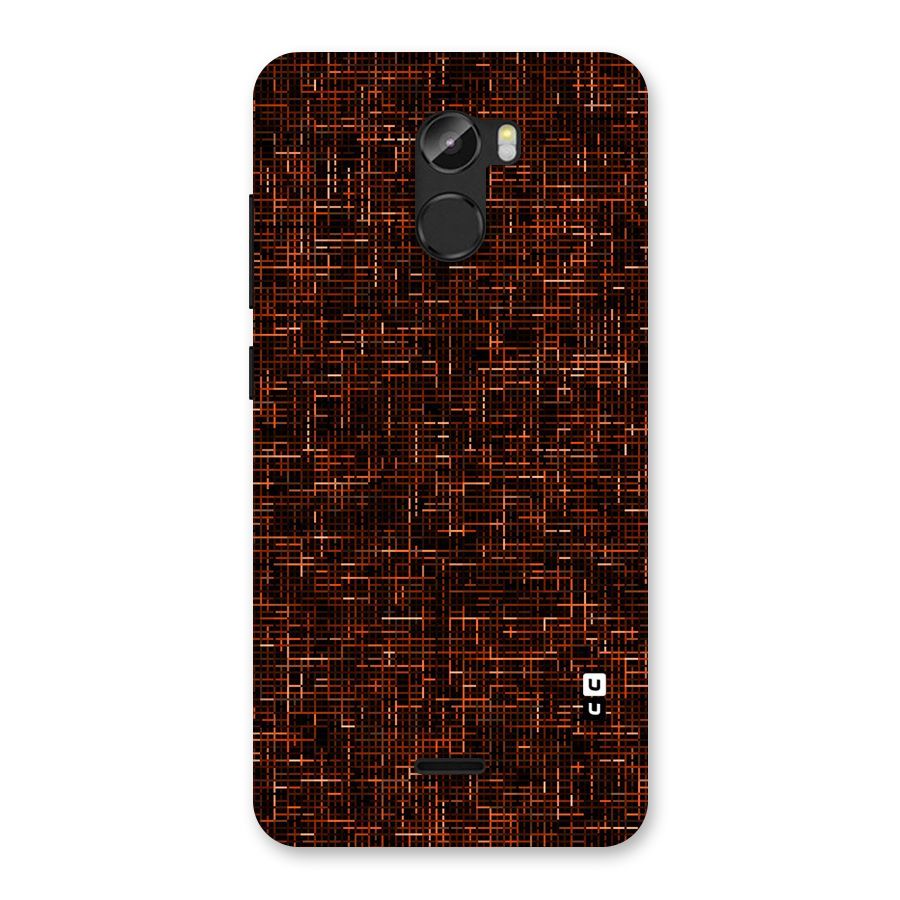 Criss Cross Brownred Pattern Back Case for Gionee X1