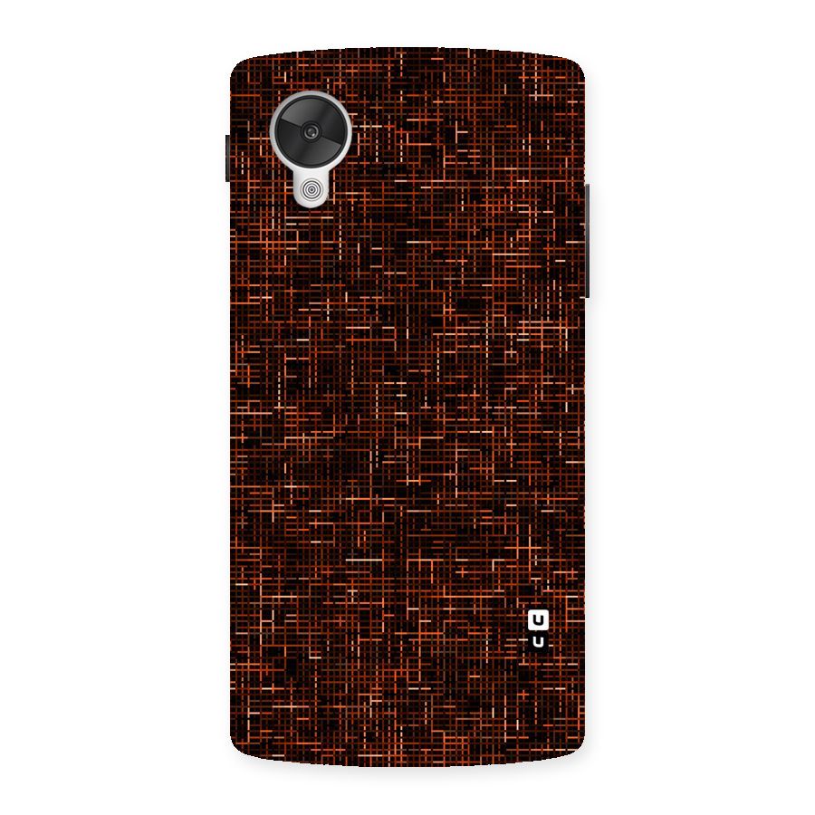 Criss Cross Brownred Pattern Back Case for Google Nexsus 5