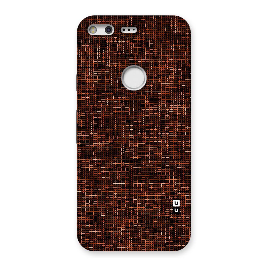 Criss Cross Brownred Pattern Back Case for Google Pixel