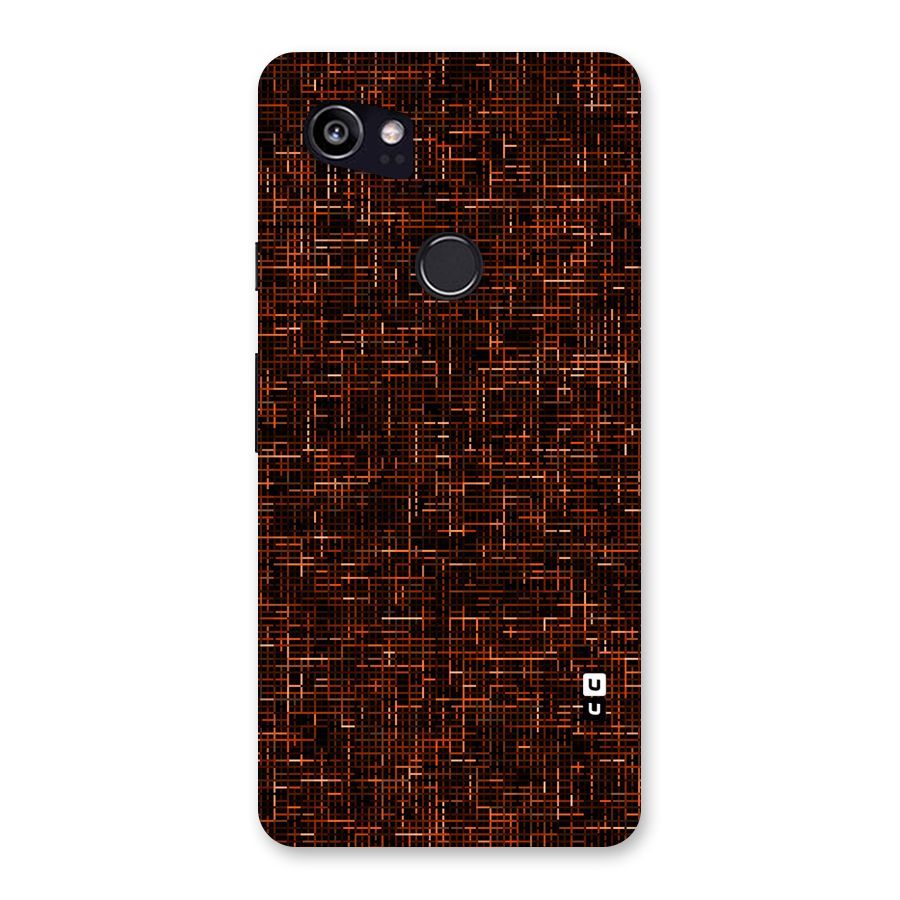 Criss Cross Brownred Pattern Back Case for Google Pixel 2 XL