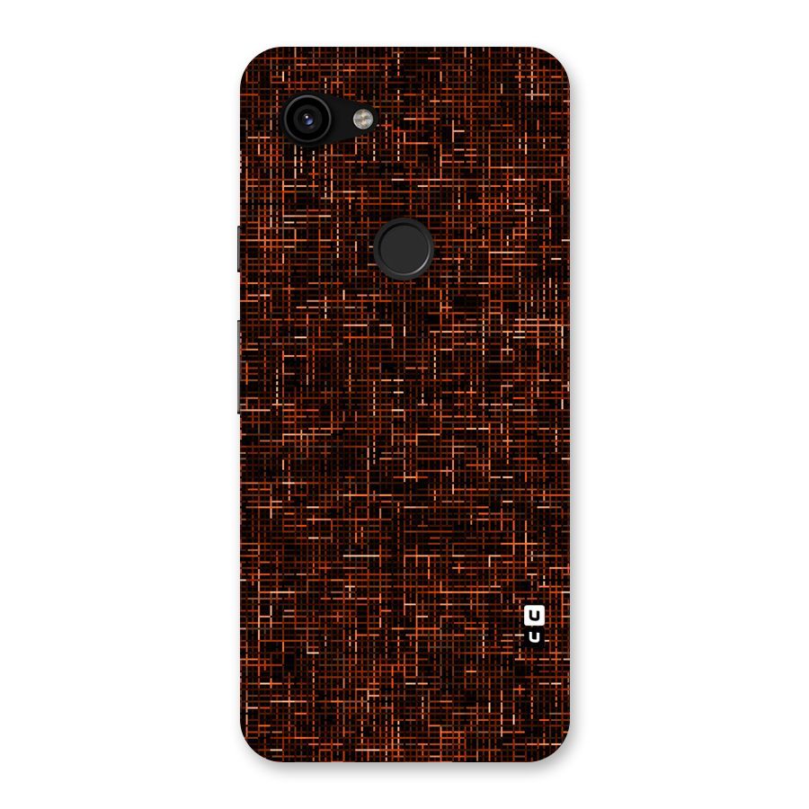 Criss Cross Brownred Pattern Back Case for Google Pixel 3a