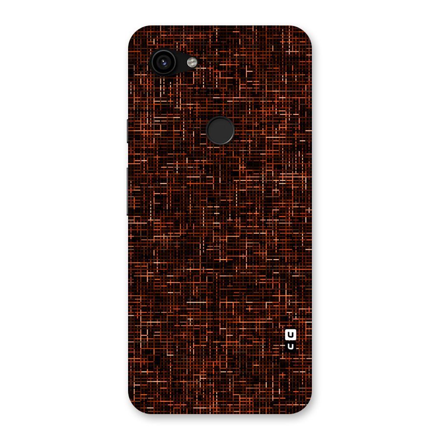 Criss Cross Brownred Pattern Back Case for Google Pixel 3a XL