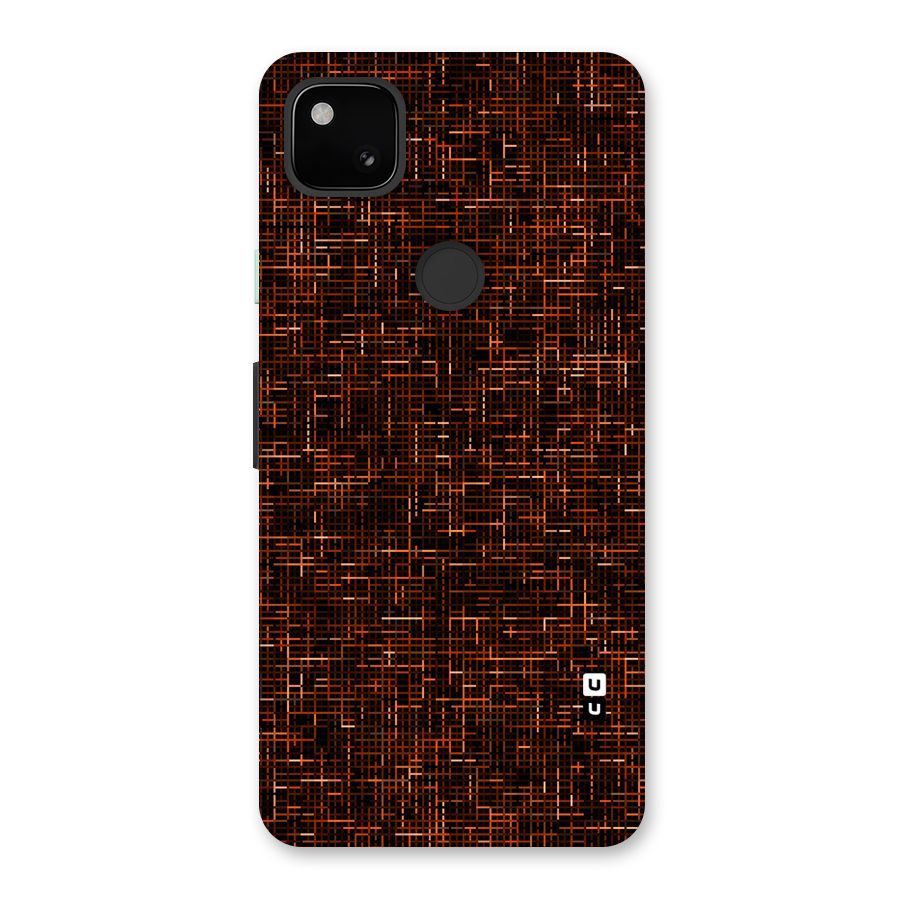 Criss Cross Brownred Pattern Back Case for Google Pixel 4a