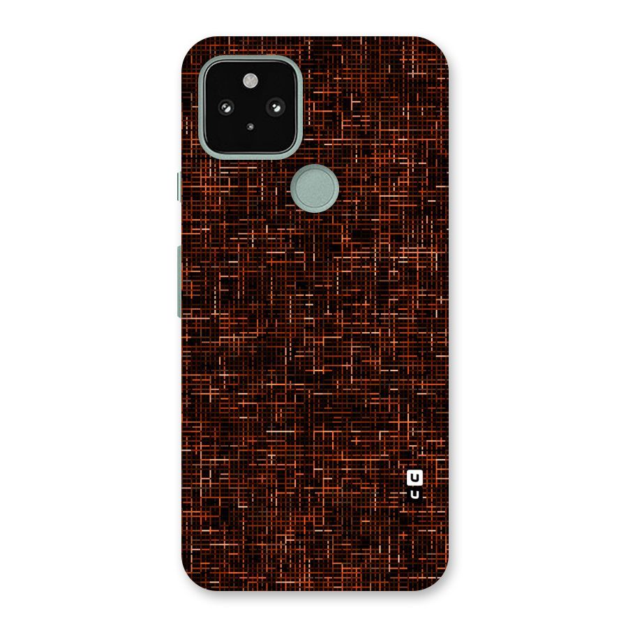 Criss Cross Brownred Pattern Back Case for Google Pixel 5