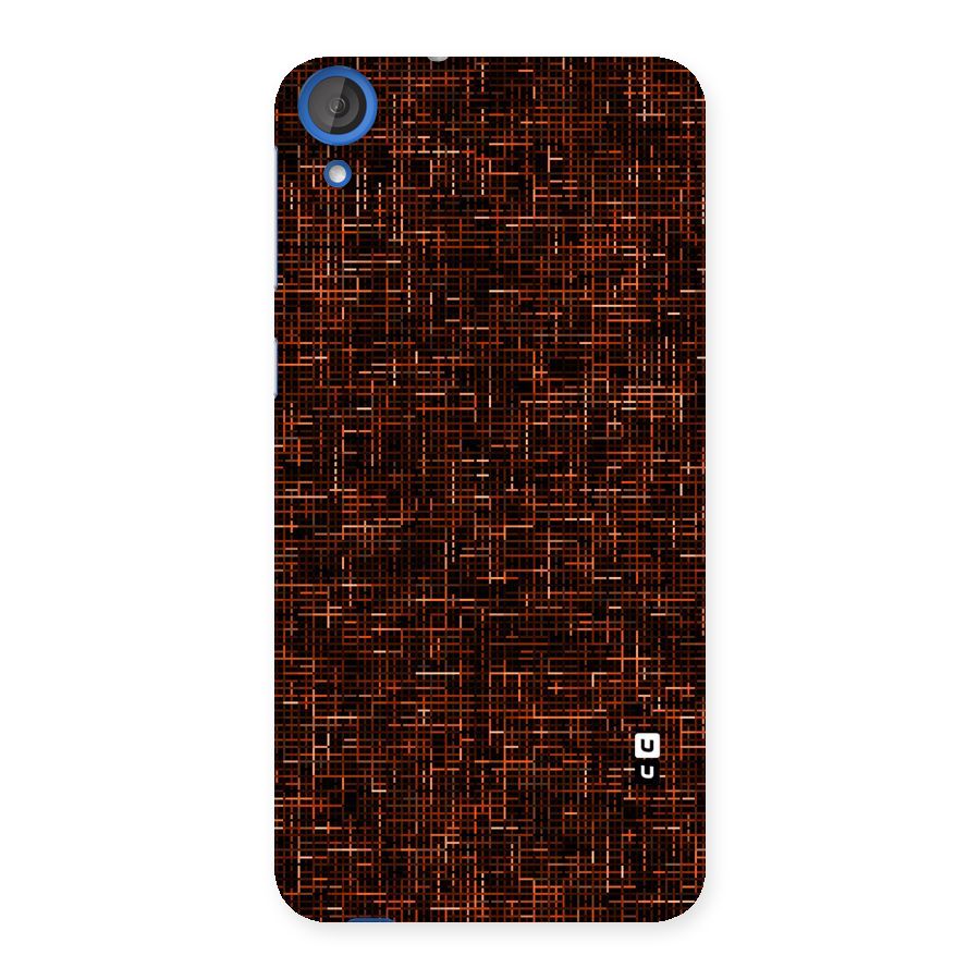 Criss Cross Brownred Pattern Back Case for HTC Desire 820