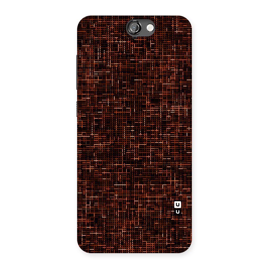 Criss Cross Brownred Pattern Back Case for HTC One A9