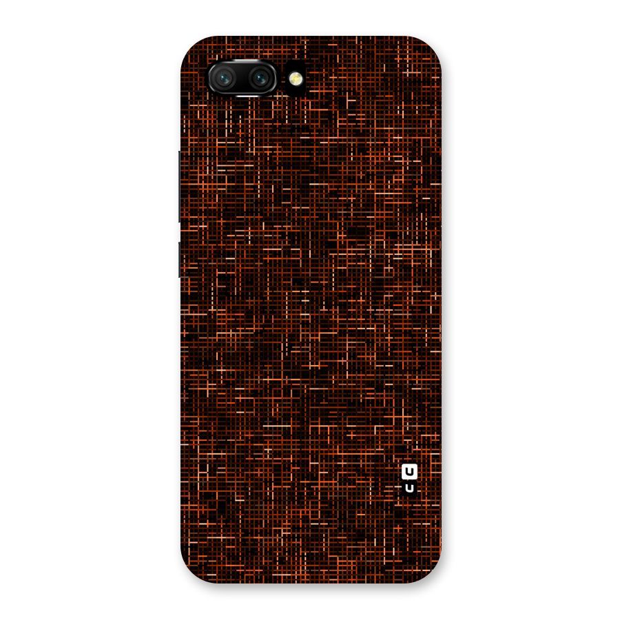 Criss Cross Brownred Pattern Back Case for Honor 10