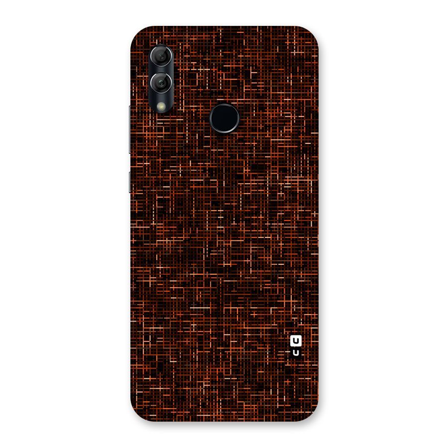 Criss Cross Brownred Pattern Back Case for Honor 10 Lite