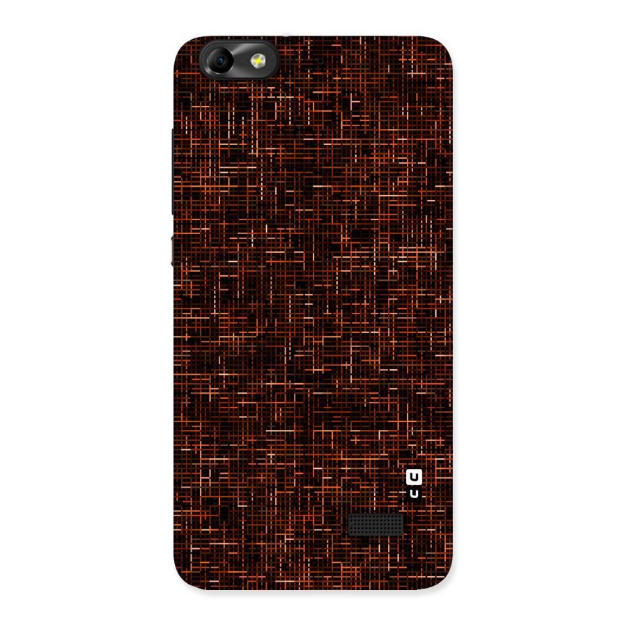 Criss Cross Brownred Pattern Back Case for Honor 4C