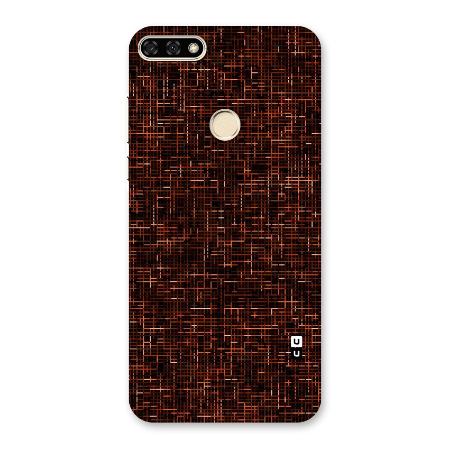 Criss Cross Brownred Pattern Back Case for Honor 7A