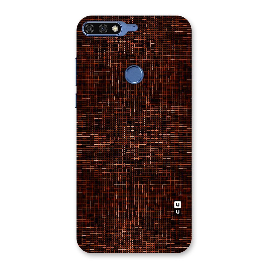 Criss Cross Brownred Pattern Back Case for Honor 7C