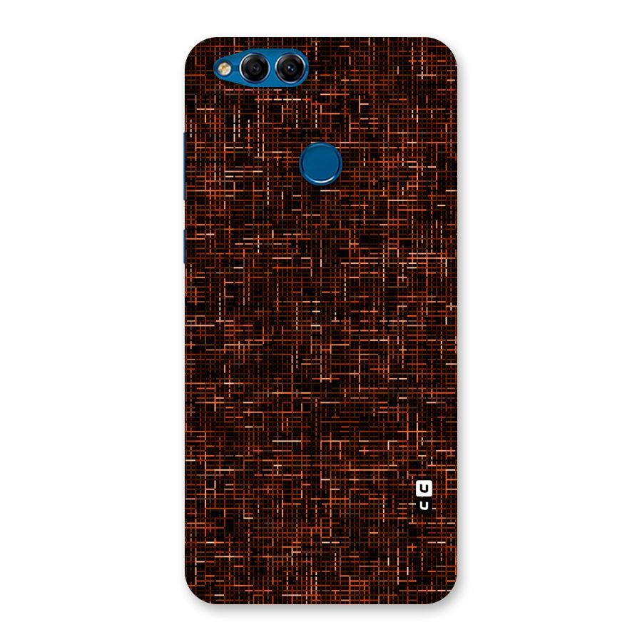 Criss Cross Brownred Pattern Back Case for Honor 7X