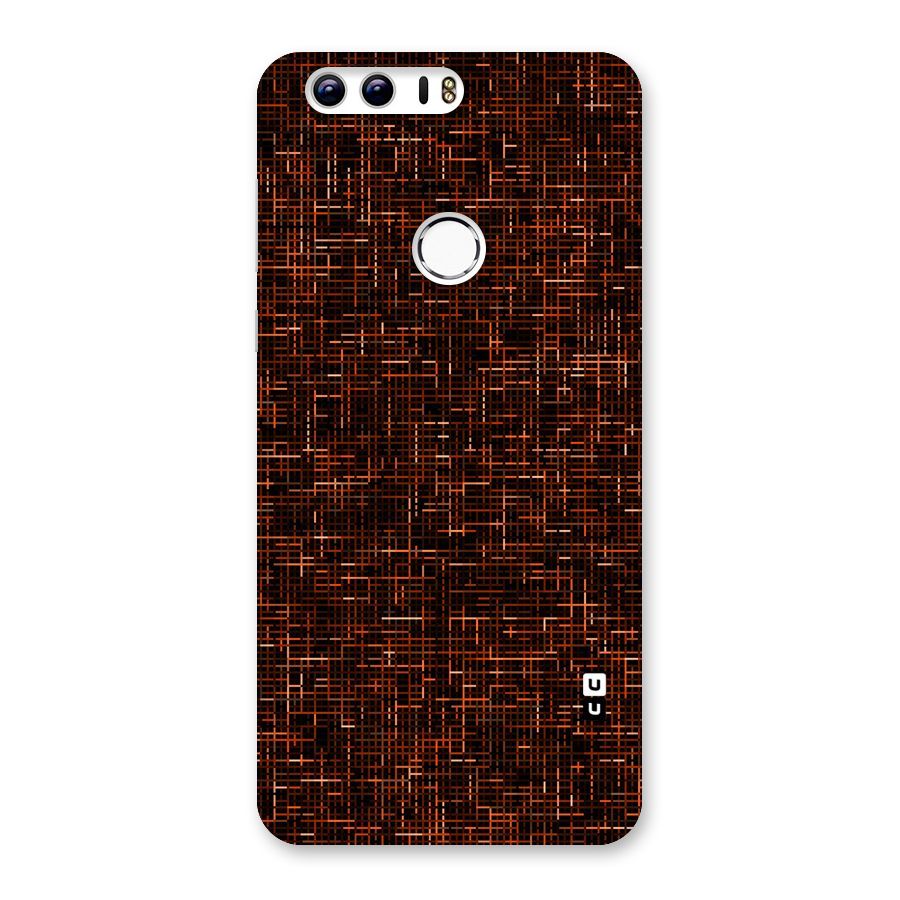 Criss Cross Brownred Pattern Back Case for Honor 8