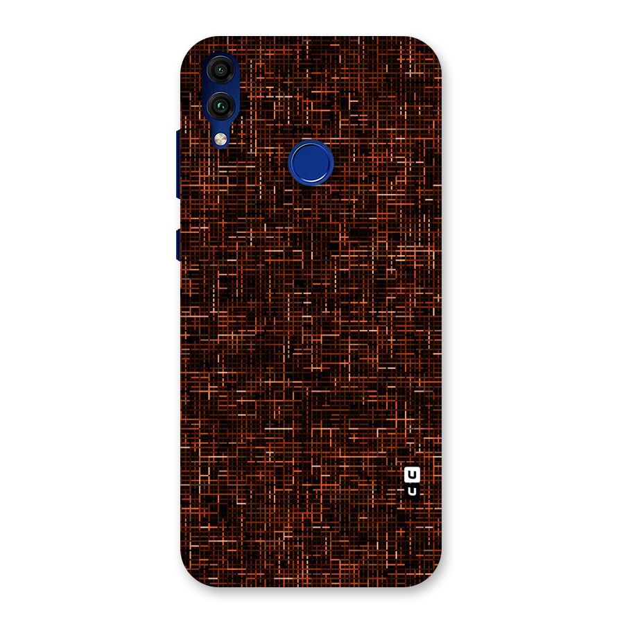Criss Cross Brownred Pattern Back Case for Honor 8C