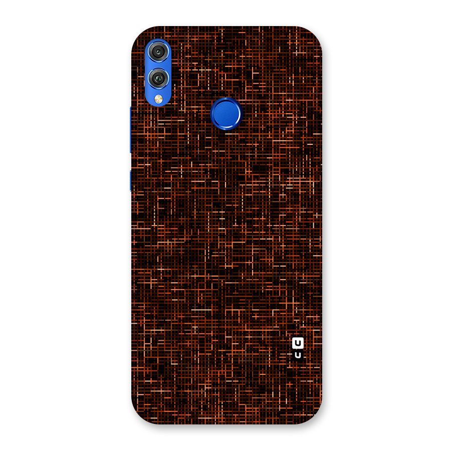 Criss Cross Brownred Pattern Back Case for Honor 8X