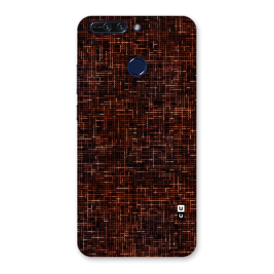 Criss Cross Brownred Pattern Back Case for Honor 8 Pro