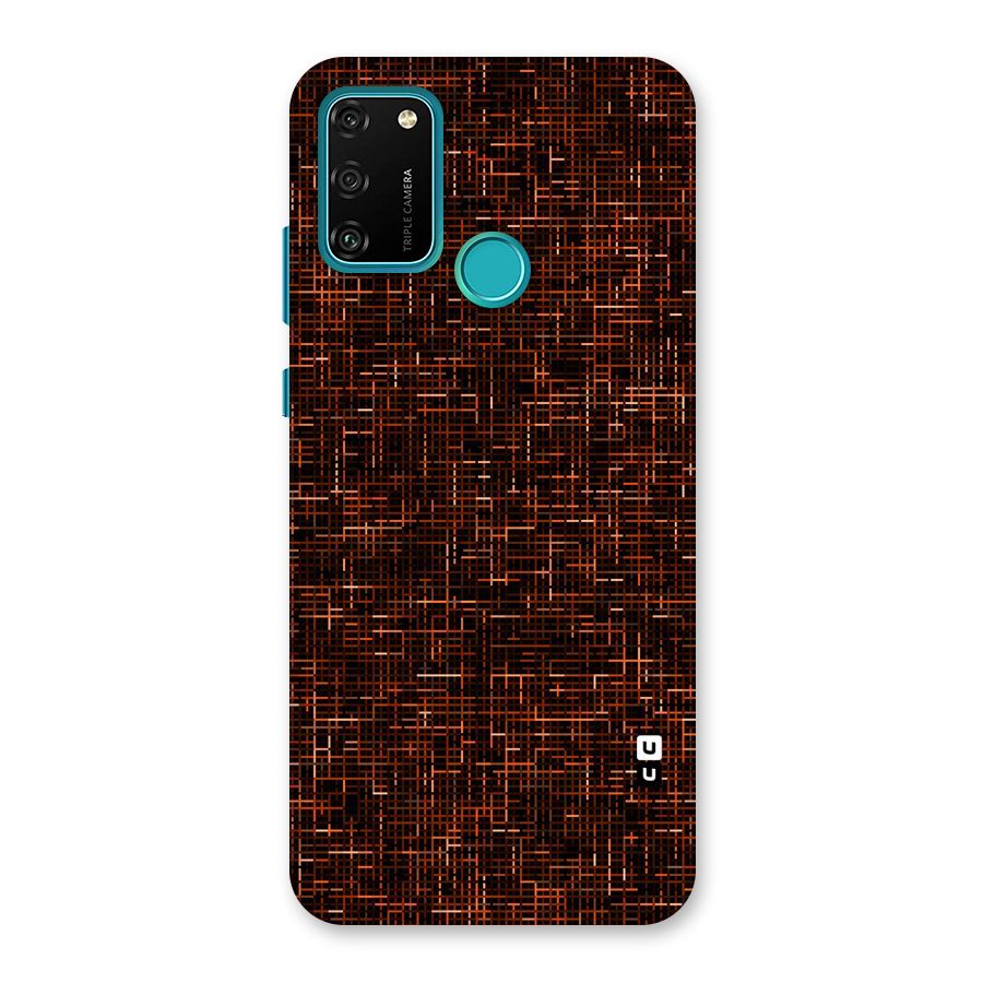 Criss Cross Brownred Pattern Back Case for Honor 9A