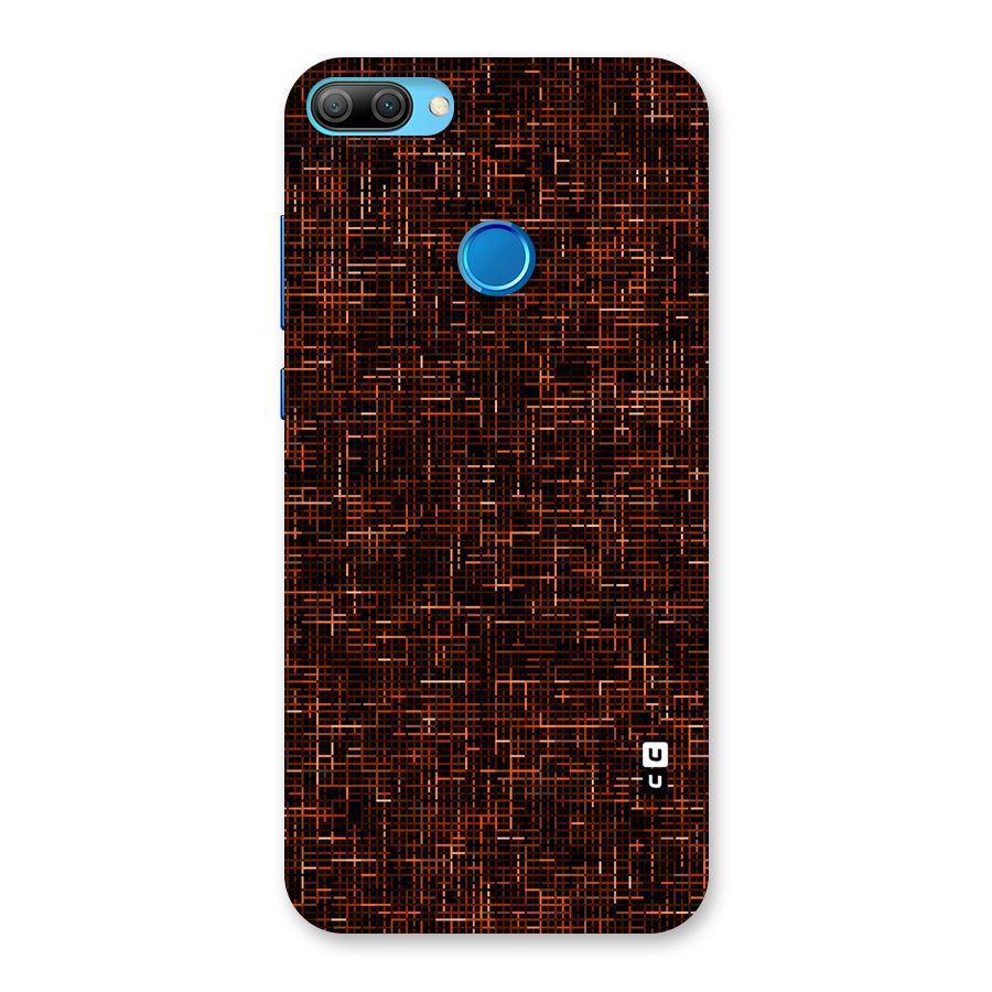Criss Cross Brownred Pattern Back Case for Honor 9N