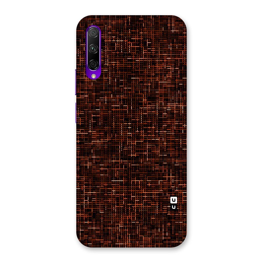 Criss Cross Brownred Pattern Back Case for Honor 9X Pro