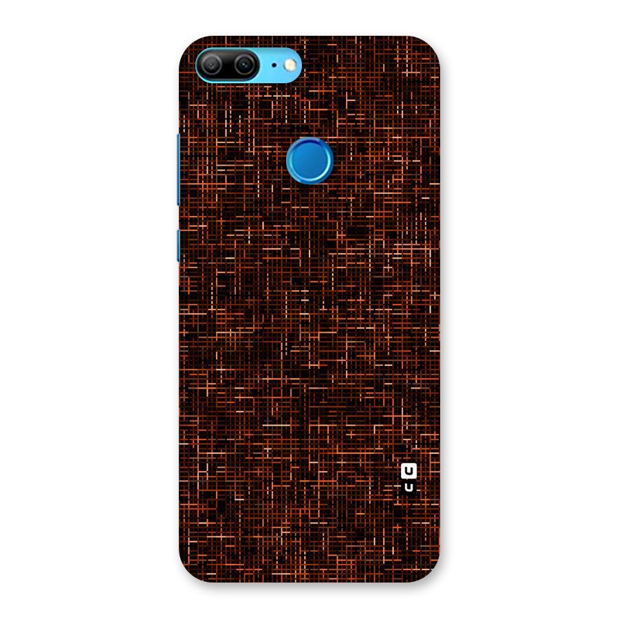 Criss Cross Brownred Pattern Back Case for Honor 9 Lite