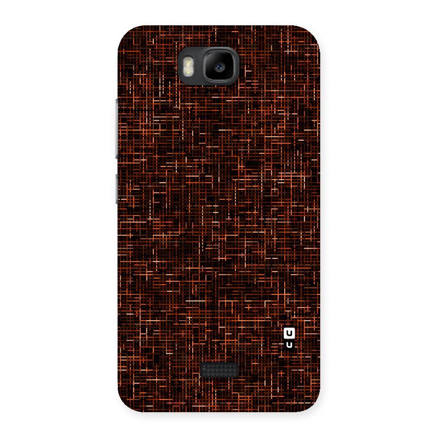 Criss Cross Brownred Pattern Back Case for Honor Bee