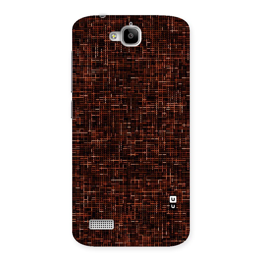 Criss Cross Brownred Pattern Back Case for Honor Holly