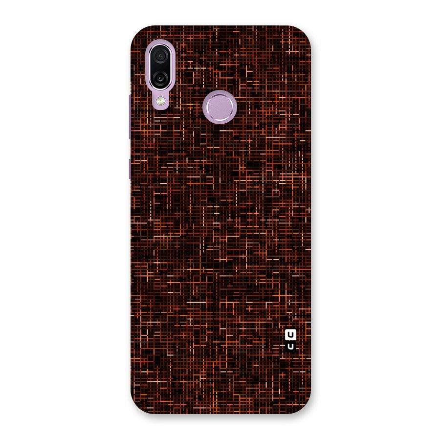 Criss Cross Brownred Pattern Back Case for Honor Play