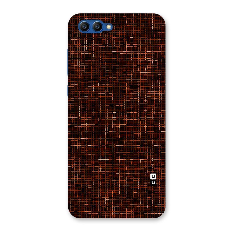 Criss Cross Brownred Pattern Back Case for Honor View 10