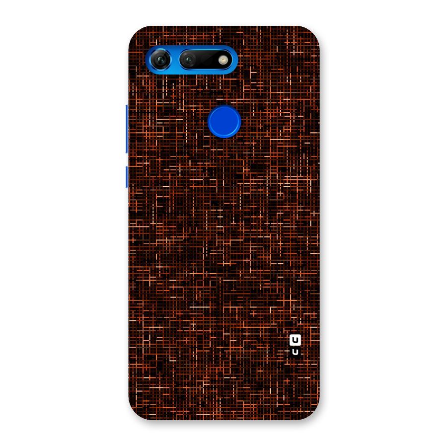 Criss Cross Brownred Pattern Back Case for Honor View 20