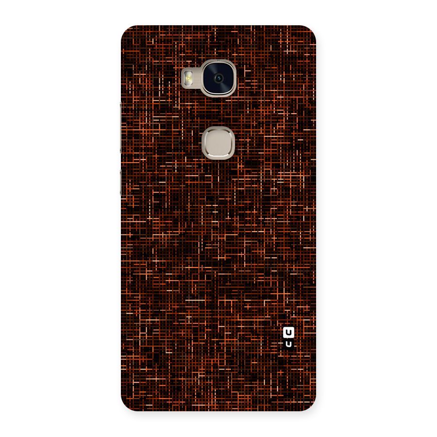 Criss Cross Brownred Pattern Back Case for Huawei Honor 5X