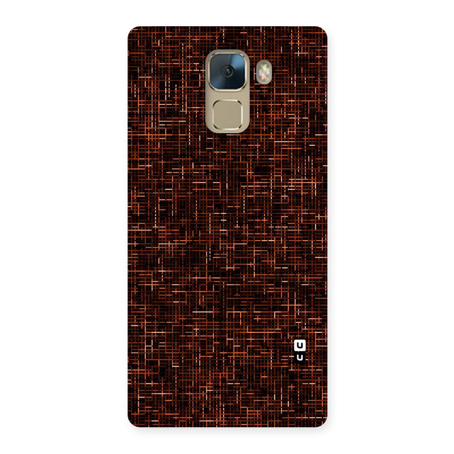 Criss Cross Brownred Pattern Back Case for Huawei Honor 7